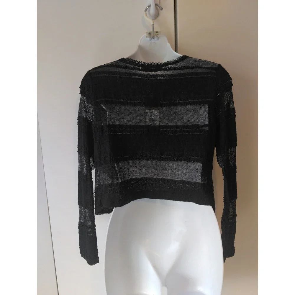 Womens Sheer Bolero Size S Open Front Layering Whimsigoth 90s Grunge